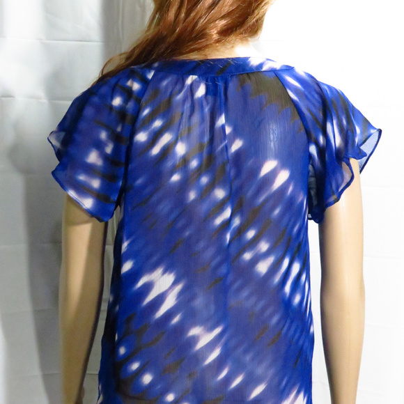 Sheer Blouse w/ Sequins Top - Picture 5 of 7